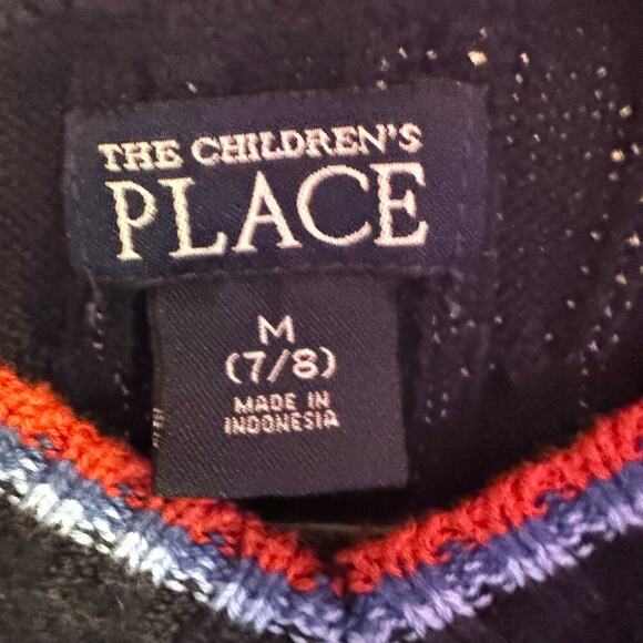THE CHILDREN’S PLACE NAVY BLUE CABLE-KNIT SWEATER VEST BOYS SIZE 7/8 - Picture 3 of 4
